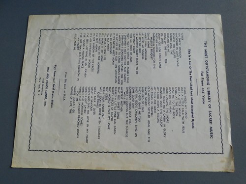 The Beautiful Garden of Prayer - Schroll / Fillmore - 1951 sheet music - Picture 5 of 5