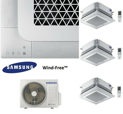 SAMSUNG Wind-Free Mini Kassette 3 x 2,0 kW Klimaanlage Aussen 5,2 kW Wärmepumpe