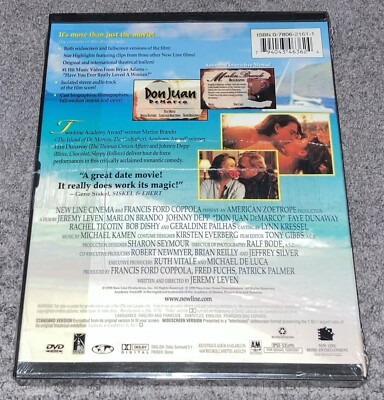 Don Juan DeMarco DVD Johnny Depp Faye Dunaway Marlon Brando Tiny