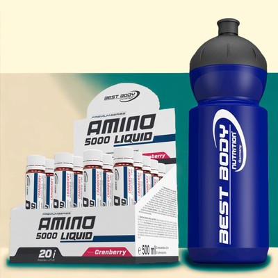 Best Body Amino Liquid 5000  20 x 25 ml Ampullen + Sportbottle 500ml 61,00 /Ltr