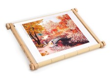 Needlepoint Embroidery Tapestry Scroll Frame Made of Organic Beech, Wooden Cross