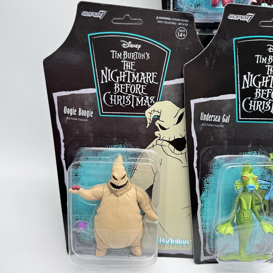 The Nightmare Before Christmas Full Set Of 5 Action Figures Wave 2 Super7 New - Image 3 of 4