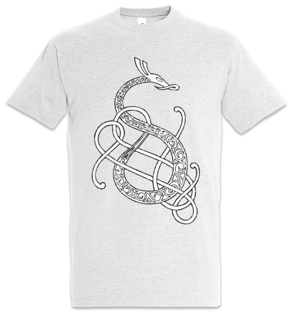 ALTRA T shirt norvegese serpente drago vichinghi Odino Hugin e Munin Valhall Thor Valhalla