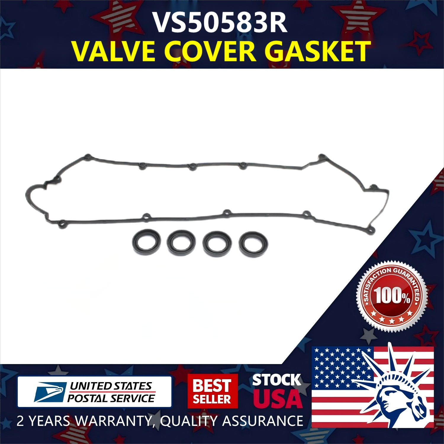 Valve Cover Gasket with Seals for 03-12 Hyundai Elantra Kia Spectra 2.0L DOHC L4 Engine