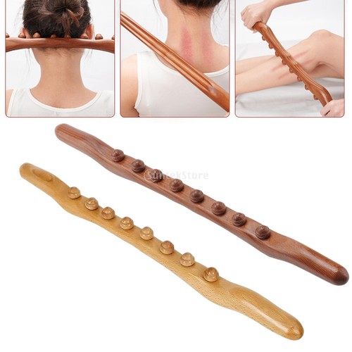 Kopfhautmassagekamm Aus Sandelholz – Gua Sha, 2-in-1 Mit Breiten/feinen Zähnen, 11,3 Cm