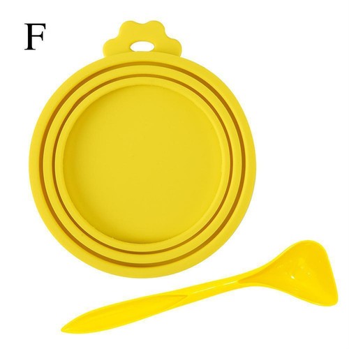 Pet Food Can Cover Silicone Reusable Cap Can Lids(+spoon) Cat For Dog XP - Picture 9 of 20
