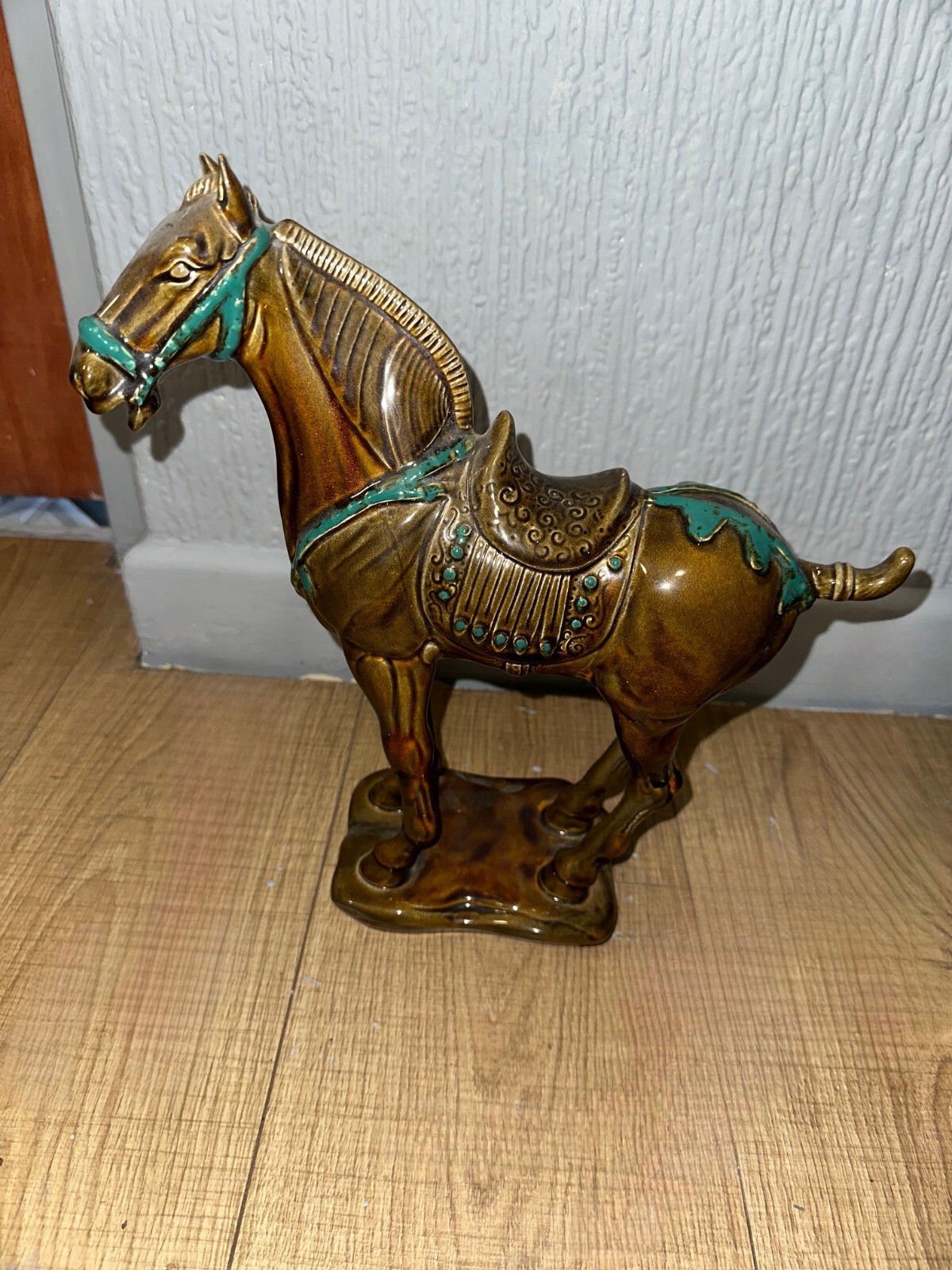 Rare Vintage Beswick Tang Horse Large, model No. 2205, green and