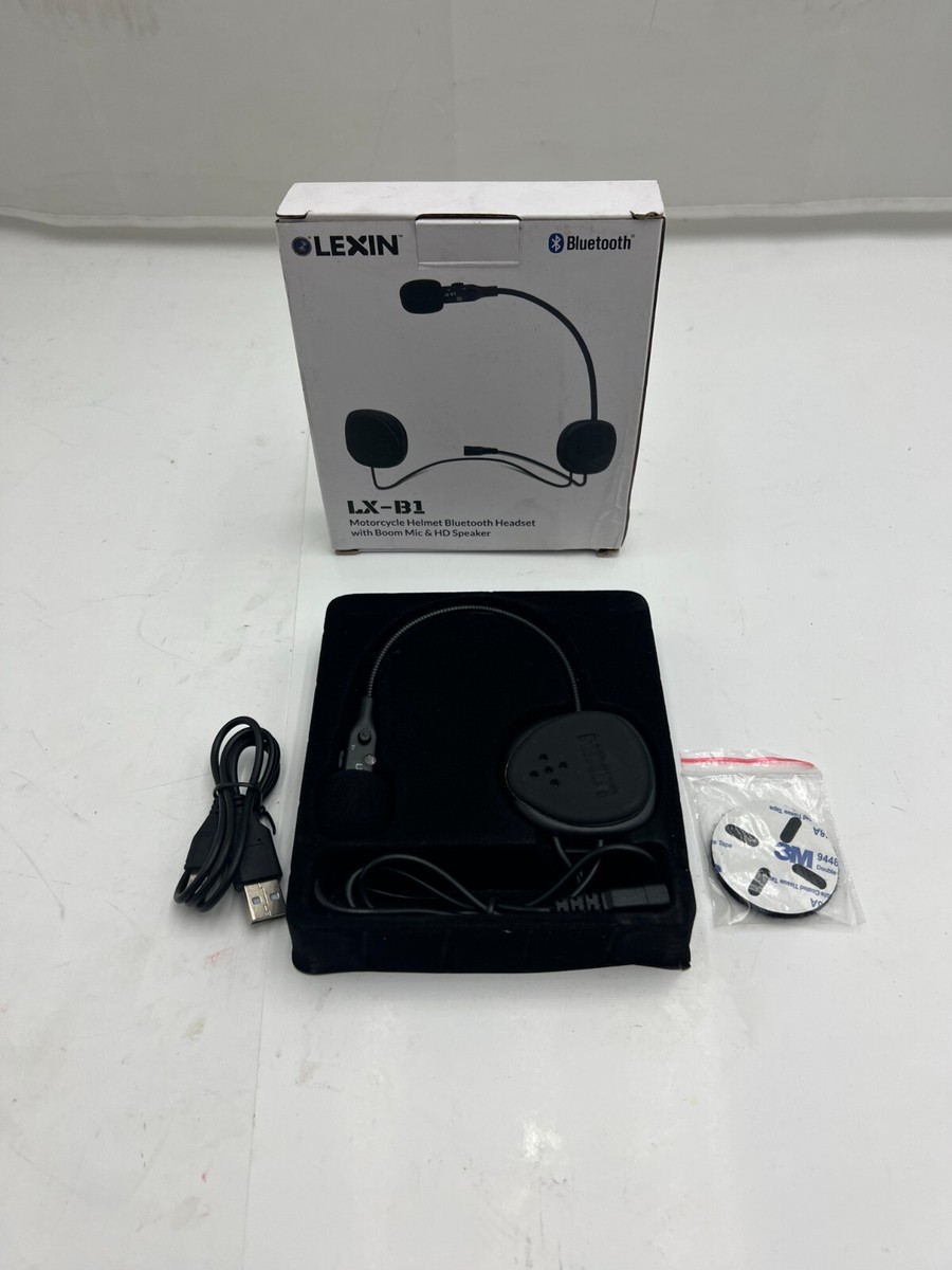 LEXIN Motorcycle Helmet Bluetooth Headset with Boom Mic HD Speaker LX-B1