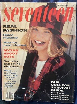 Great Vintage Seventeen Magazine September 1990 Cameron Diaz