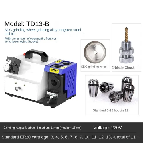 Drill Sharpener TD13-B Drill Sharpener Repair Sharpener Compact Twist Drill - Picture 8 of 10