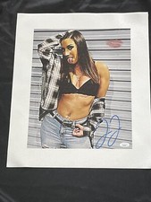 *BLACK LACE BRA* Jacy Jayne Signed ACTUAL KISS Canvas JSA 15x18 Auto NXT