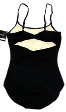 Gilda Marx Twisted Strap Back Leotard Bodysuit Camisole #7131152 Black New Women