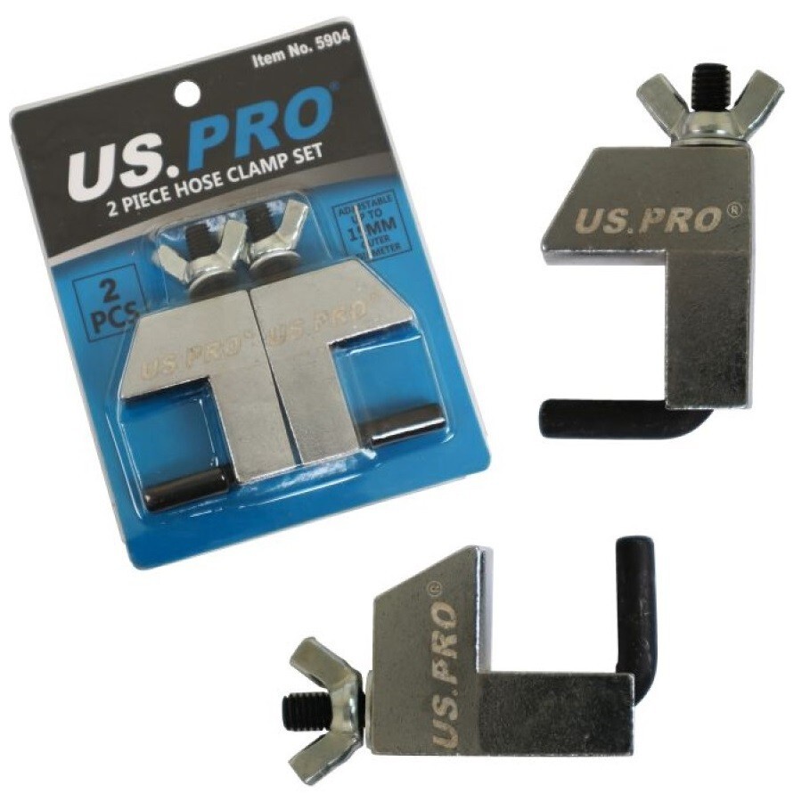2pc Brake Flexi Hose Pinch Clamp Set by US PRO TOOLS Adjusts up to 15mm Diameter - Image 3