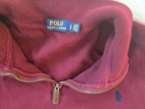 Ralph Lauren Pullover Sweater. Burgundy. Size XL. 1/4 Zip. - Picture 2 of 7