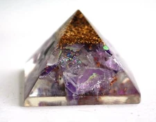 Amethyst Small 25mm Baby Chakra Orgone Organite EMF Pocket Pyramid