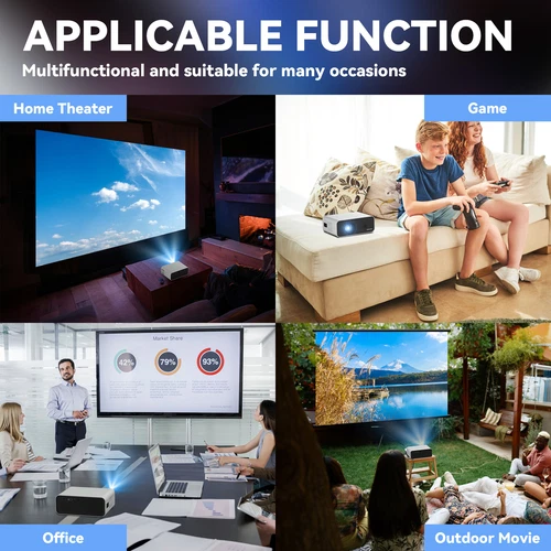 4K Projector 35000LMS Android 1080P HD 5G WiFi Bluetooth Video Home Theater HDMI - Picture 11 of 11