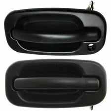 NEW Front Outside Door Handles Set Smooth Black for 99-06 Silverado Tahoe Sierra
