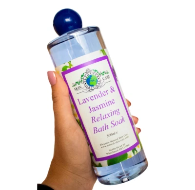 ELEGANCE NATURAL SKIN CARE Lavendel & Jasmin Entspannendes Bad Einweichen 500ml Entspannen Entspannen Pflegendes Baden