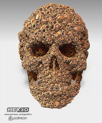 Aztec Mayan Death Skull Of Skulls Human Skull Artifact Skull Sculpture Desk Gift