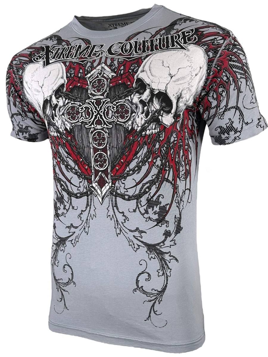 Xtreme Couture by Affliction Men's T-Shirt Repent Biker Tattoo S