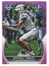 2022 Bowman Chrome U Football Mitchell Tinsley 1st Pink Penn State #72