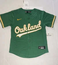 Toddler 🔥 Nike Oakland Athletic's Matt Chapman #26 Baseball Jersey Green