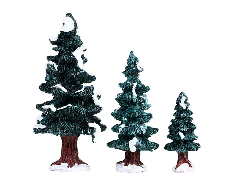 Lemax ARBRE DE NOËL EVERGREEN Ensemble 3 Pièces Accessoires Village D'Hiver - Photo 1/1
