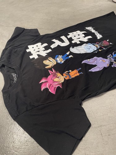 Dragon Ball Z Super Unisex T-Shirt Chibi Goku Vegeta Beerus Whis Schwarz Gr. SM - Bild 7 von 9