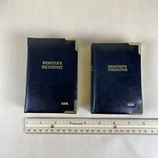 WEBSTER S Dictionary, WEBSTER S THESAURUS REAL LEATHER MADE IN ENGLAND RARE FIND