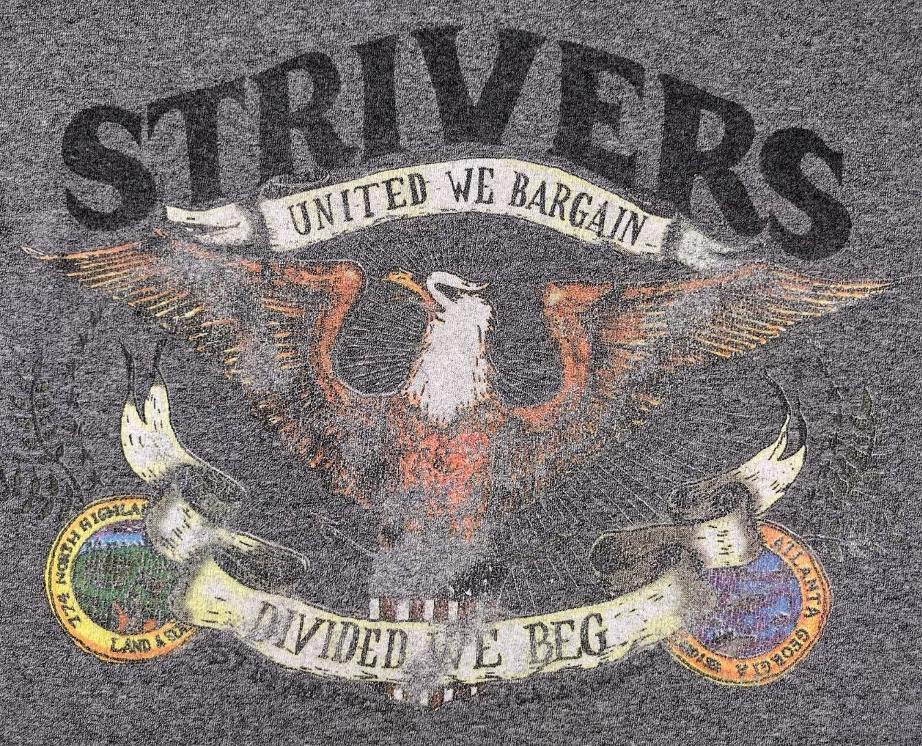 FILA T shirt a righe uomo taglia media grigio