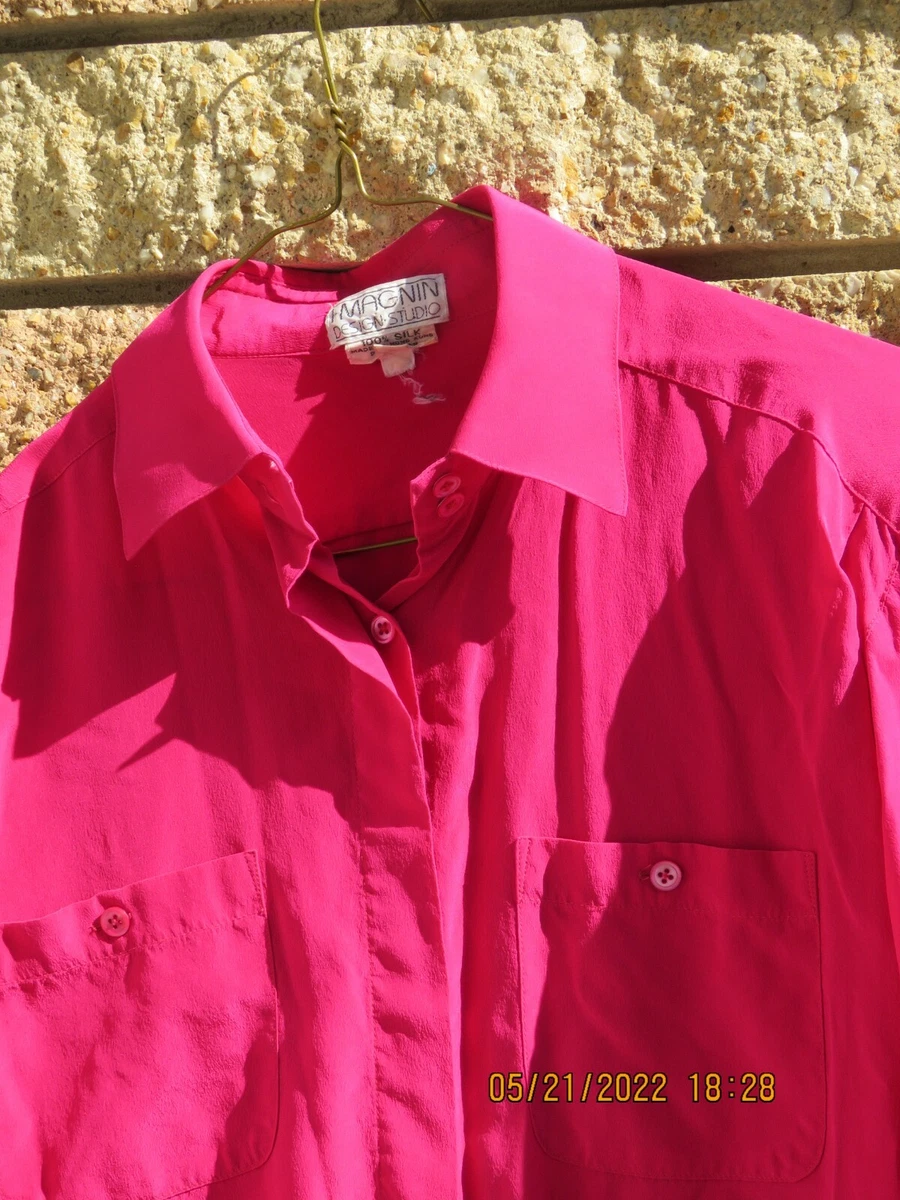 dark pink silk shirt