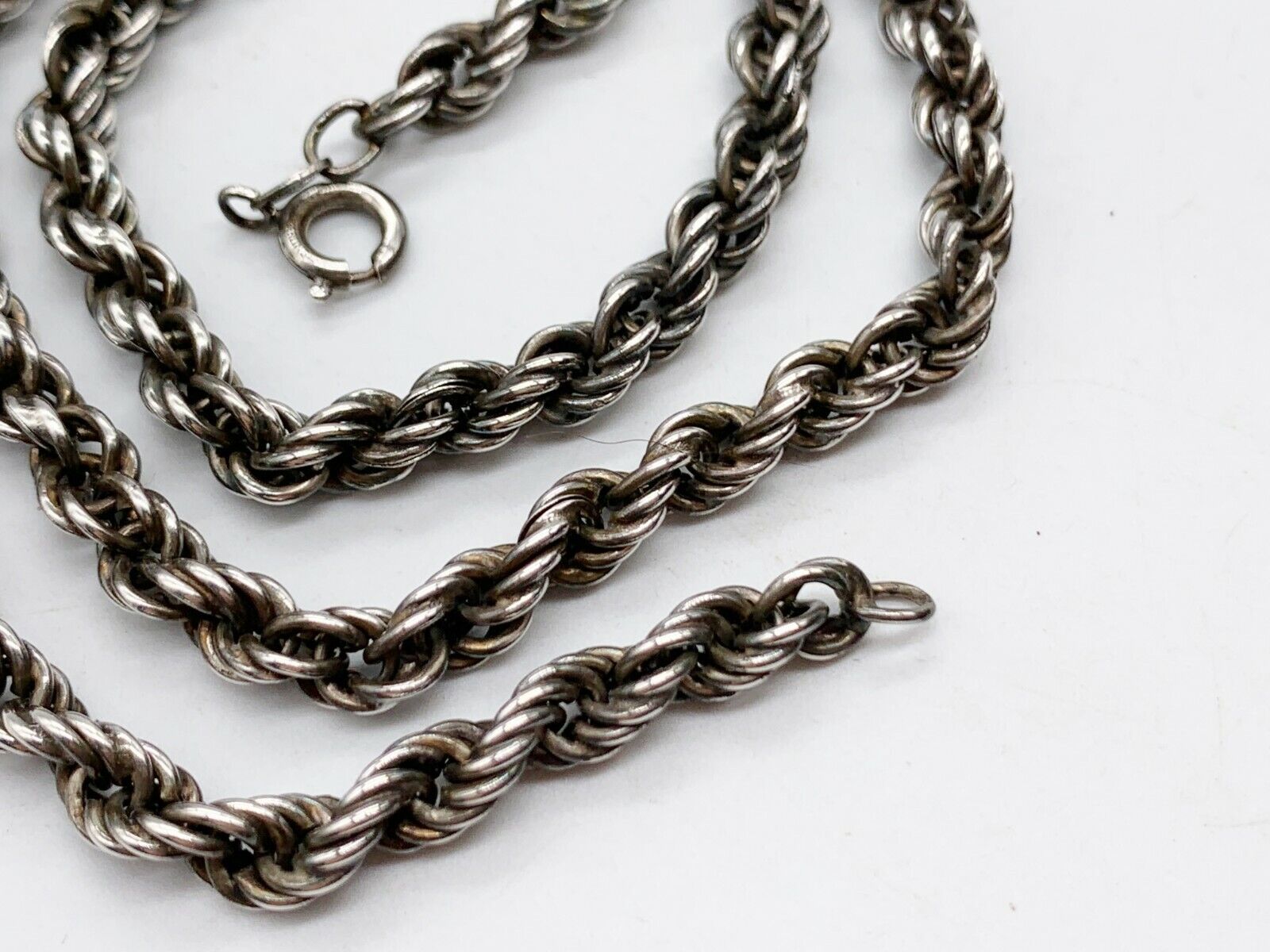 VINTAGE SOLID SILVER CHUNKY WELL MADE CELTIC ROPE TWISTED LADIES GENTS NECKLACE Nowy wygląd, klasyczny