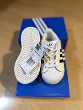 Adidas SUPERSTAR Toddler Shoe Superstar 2 White/Blk New In Box Size 8k