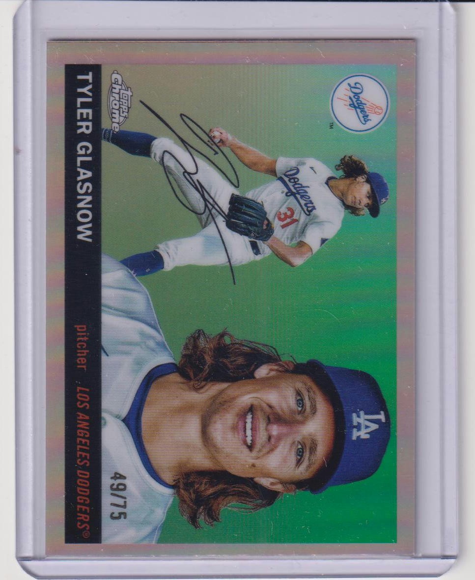 2025 Topps Chrome Platinum #200 Tyler Glasnow Rose Gold Refractors 49/75
