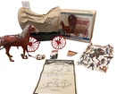 Vintage 1960s MARX JOHNNY WEST Covered wagon horse & harness boxed 4434 Play set