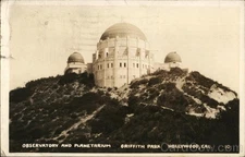 Hollywood, California CA Observatory Planetarium, Griffith Park 1938 Los RPPC