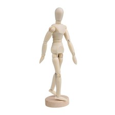 Wooden Human Mannequin 8 Inch Manikin Sketch Model Moveable Art Figure 1 PC