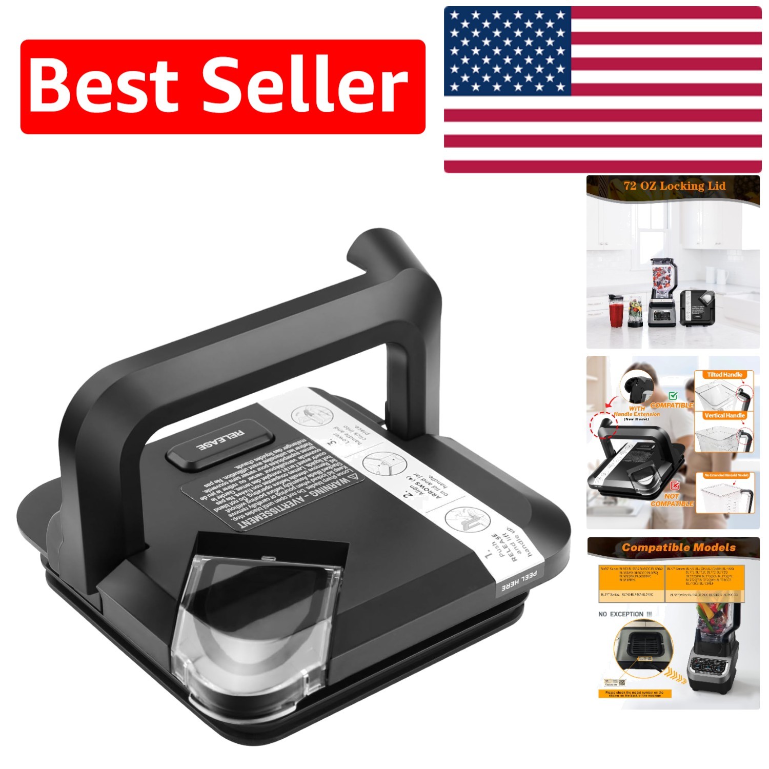 High-Quality Locking Lid for Ninja Blenders - Compatible with Multiple Models