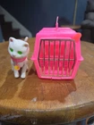 Vintage 1982 Mattel Barbie Fluff Cat Cuddly Kitten Carrier With Fluff & Extras