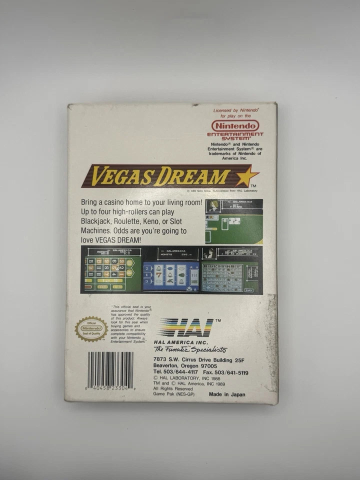 Vegas Dream (Nintendo NES) CIB Foto 2 de 3