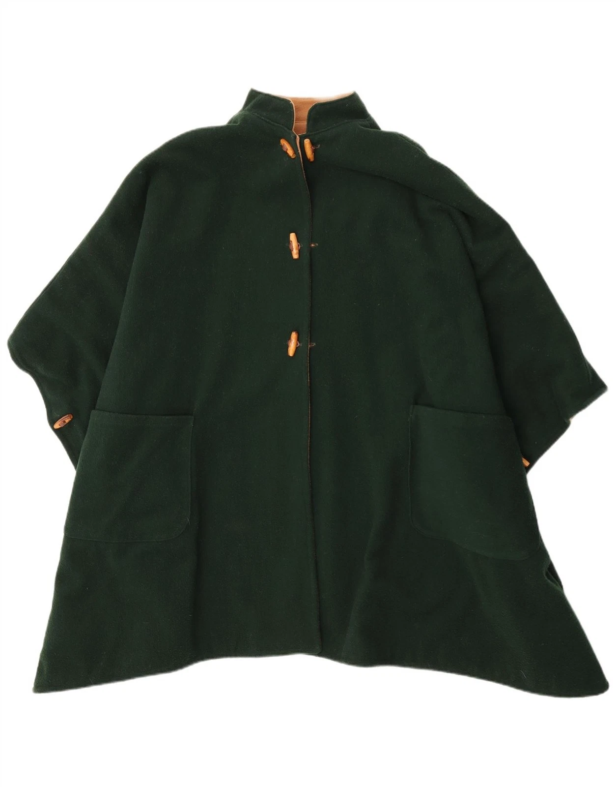 Vintage Womens Poncho Coat One Size Green YX01