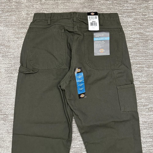 Dickies Carpenter Jeans Herren 36x32 Grün Relaxed Fit Straight Leg Arbeitshose - Bild 7 von 10