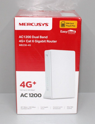 Mercusys MB230-4G LTE Router ,unterstützt SIM Karten 4G+ Cat6 bis zu 300Mbps NEU