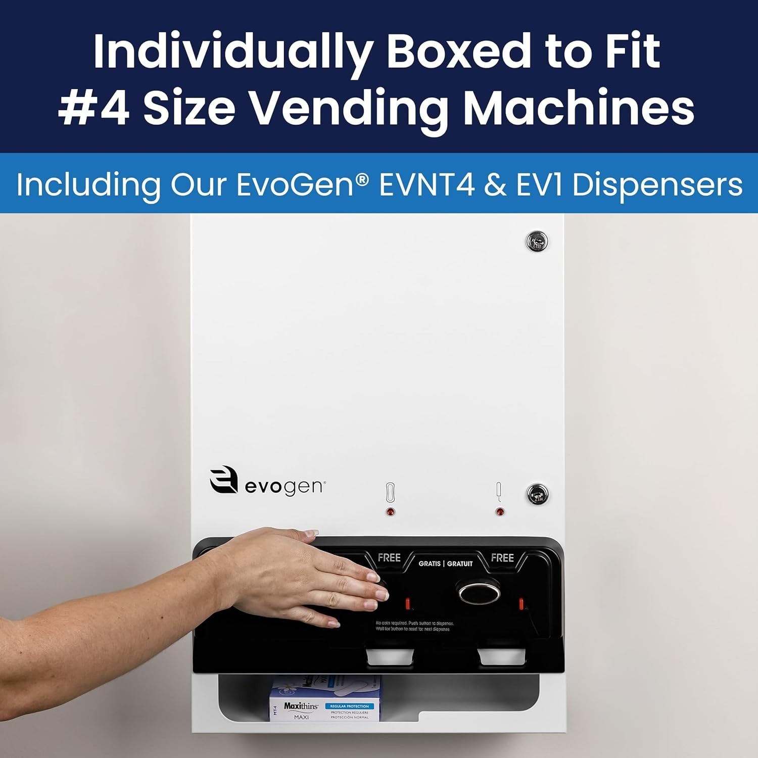 Sanitary Napkins Maxi, 250 Bulk Pack, Vended, Superior Multi-Channel Absorbency