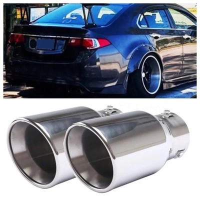 2X Car Exhaust Pipe Tip Rear Tail Throat Muffler For Acura TSX 2004-2014