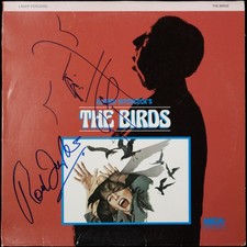 BIRDS MOVIE CAST - LASER MEDIA COVER SIGNED WITH CO-SIGNERS
