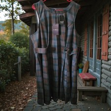 NWT's Torrid OUTLANDER Tartan Plaid Pleated Skater Mackenzie Tank Dress Size 3X