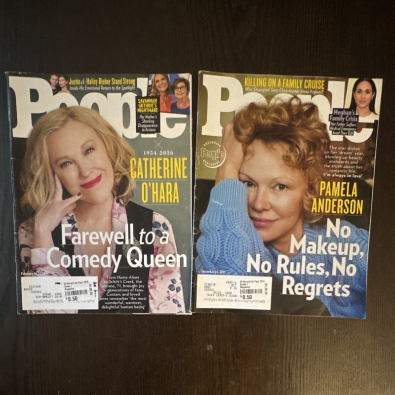People Magazine 2026 Lot of 2 Cover Issues Catherine O’Hara Pamela Anderson