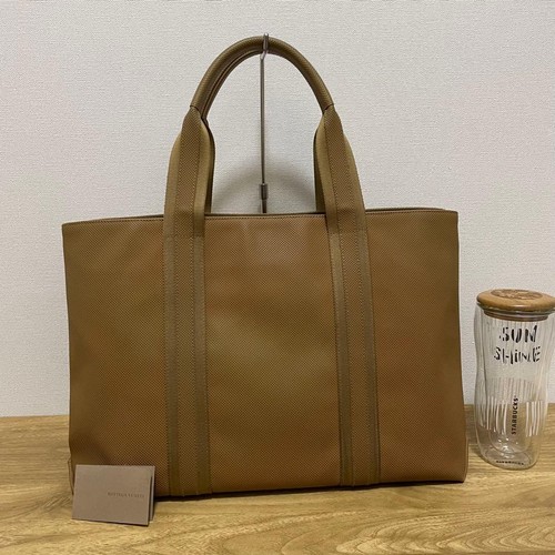 Bottega Veneta PVC Leather Handbag Brown Japan Used Bag 066944