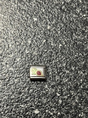 Original nomination modular Charm Enamel red radish 18 KT stainless steel